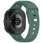 For Samsung Galaxy Watch Ultra 47mm Kalebol Square Buckle Silicone Watch Band(Dark Green)