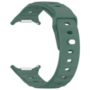 For Samsung Galaxy Watch Ultra 47mm Kalebol Square Buckle Silicone Watch Band(Dark Green)