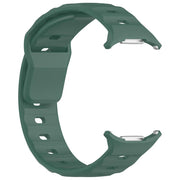 For Samsung Galaxy Watch Ultra 47mm Kalebol Square Buckle Silicone Watch Band(Dark Green)