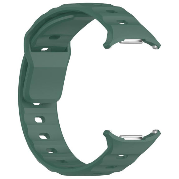 For Samsung Galaxy Watch Ultra 47mm Kalebol Square Buckle Silicone Watch Band(Dark Green)