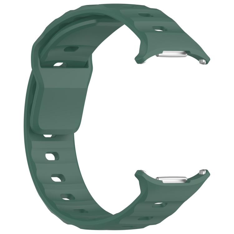 For Samsung Galaxy Watch Ultra 47mm Kalebol Square Buckle Silicone Watch Band(Dark Green)