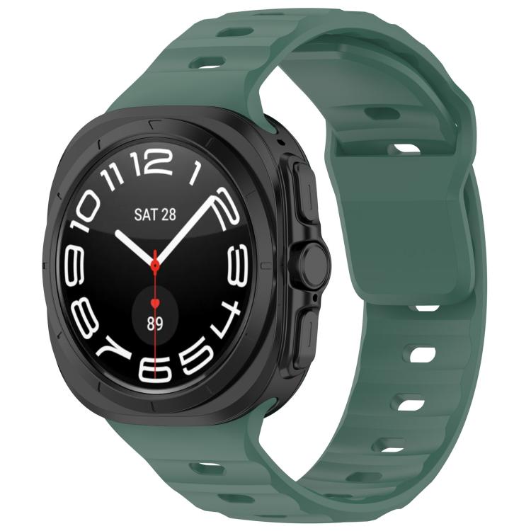 For Samsung Galaxy Watch Ultra 47mm Kalebol Square Buckle Silicone Watch Band(Dark Green) - free shipping - PMc TechLife - Order now!