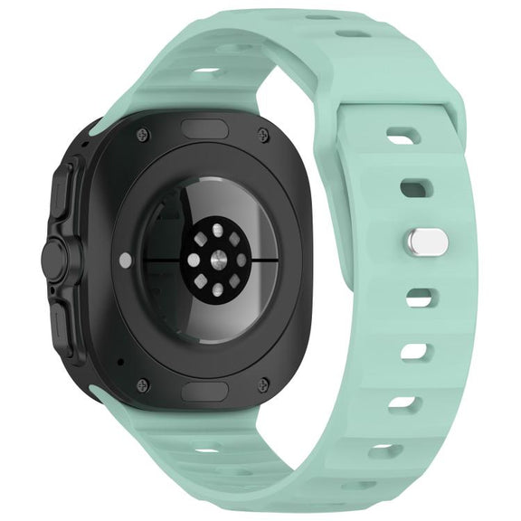For Samsung Galaxy Watch Ultra 47mm Kalebol Square Buckle Silicone Watch Band(Teal)
