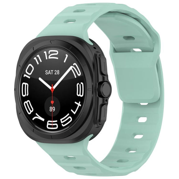 For Samsung Galaxy Watch Ultra 47mm Kalebol Square Buckle Silicone Watch Band(Teal)