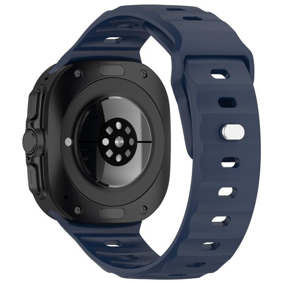 For Samsung Galaxy Watch Ultra 47mm Kalebol Square Buckle Silicone Watch Band(Midnight Blue)