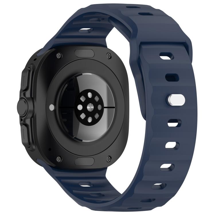 For Samsung Galaxy Watch Ultra 47mm Kalebol Square Buckle Silicone Watch Band(Midnight Blue)