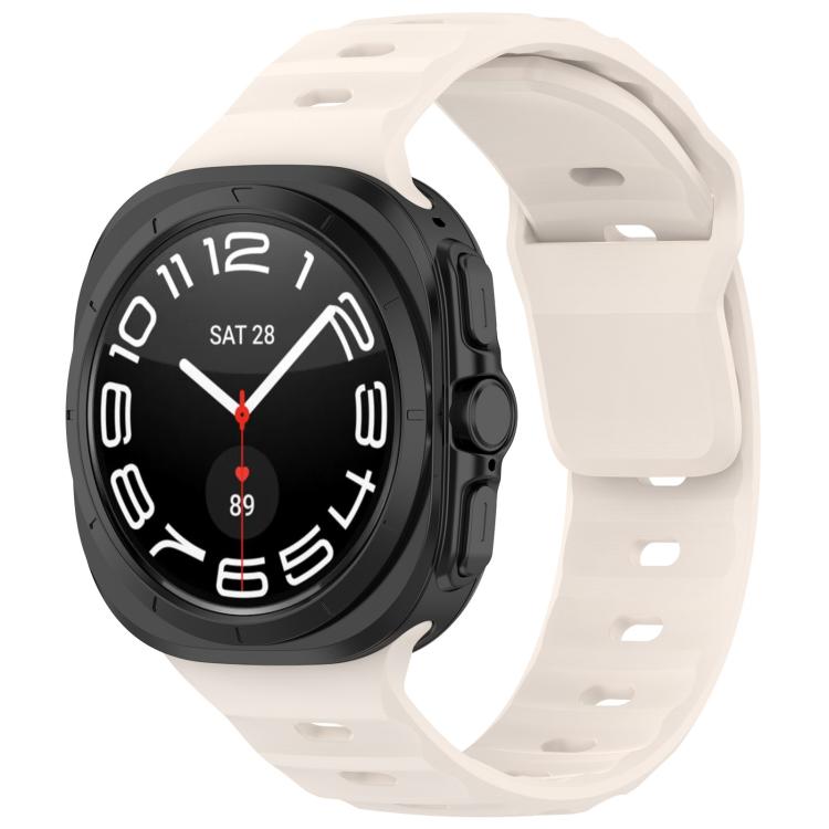 For Samsung Galaxy Watch Ultra 47mm Kalebol Square Buckle Silicone Watch Band(Starlight) - Watch Bands by Kalebol | Online Shopping South Africa | PMc TechLife | Buy Now Pay Later Mobicred