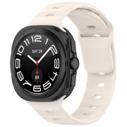 For Samsung Galaxy Watch Ultra 47mm Kalebol Square Buckle Silicone Watch Band(Starlight)
