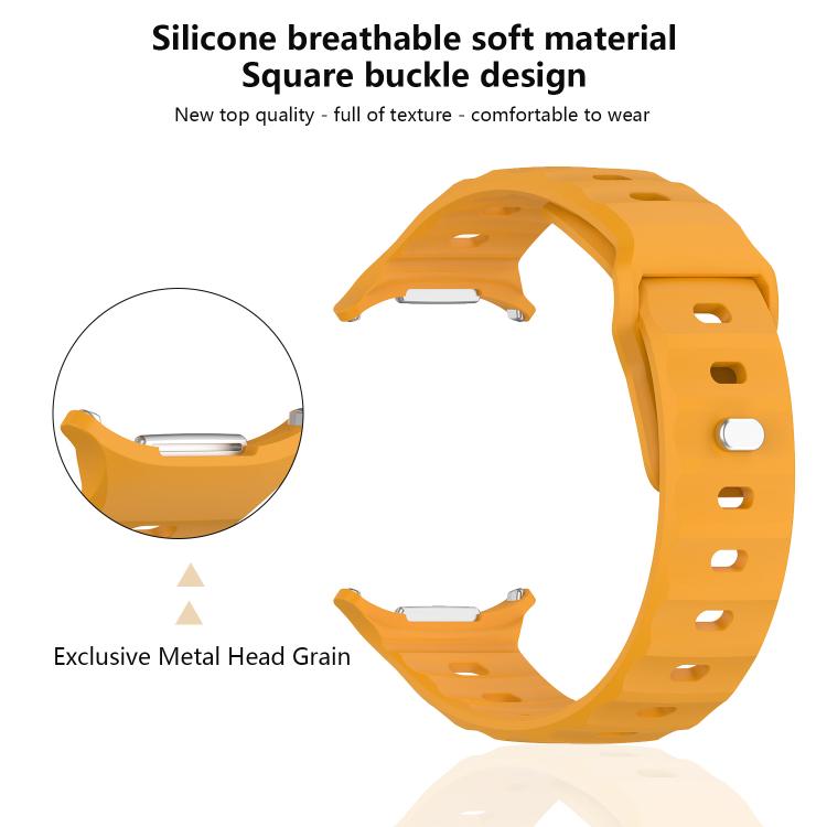 For Samsung Galaxy Watch Ultra 47mm Kalebol Square Buckle Silicone Watch Band(Midnight Blue)