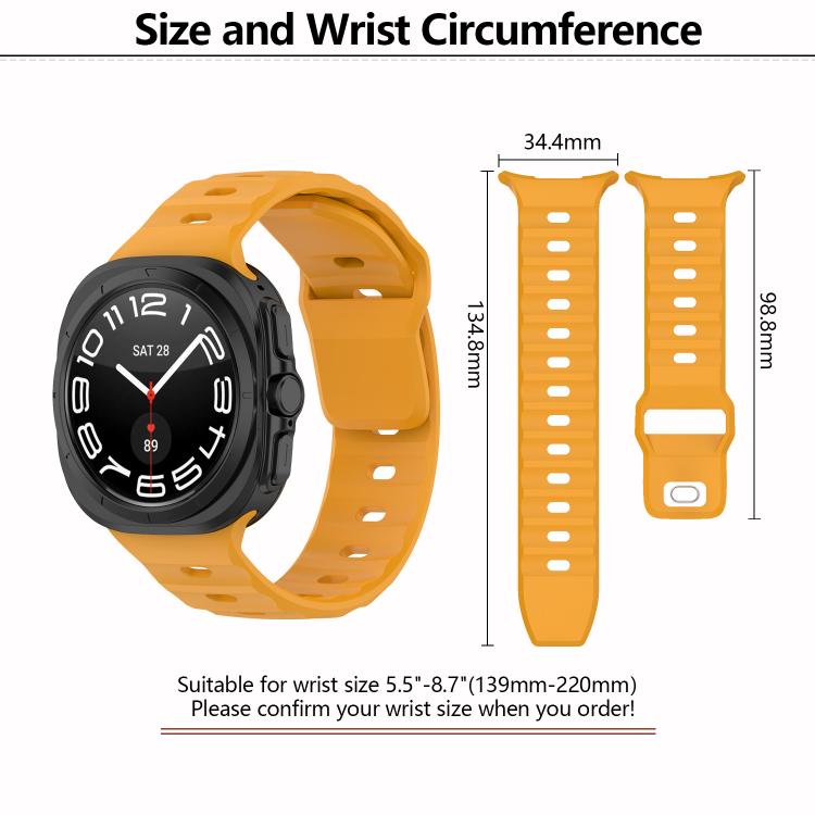 For Samsung Galaxy Watch Ultra 47mm Kalebol Square Buckle Silicone Watch Band(Midnight Blue)