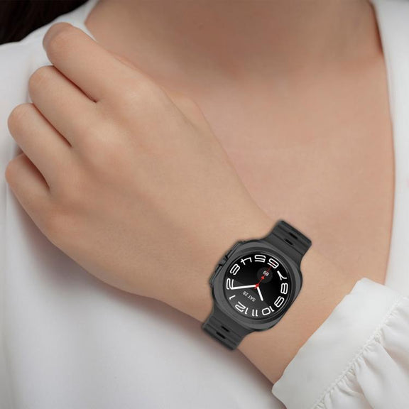 For Samsung Galaxy Watch Ultra 47mm Kalebol Square Buckle Silicone Watch Band(Blue)