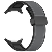 For Samsung Galaxy Watch Ultra 47mm Kalebol Composite Silicone Folding Magnetic Buckle Watch Band(Grey)