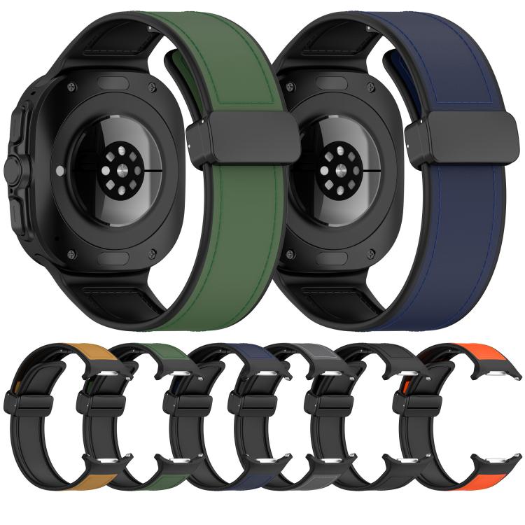 For Samsung Galaxy Watch Ultra 47mm Kalebol Composite Silicone Folding Magnetic Buckle Watch Band(Grey) - free shipping - PMc TechLife - Order now!