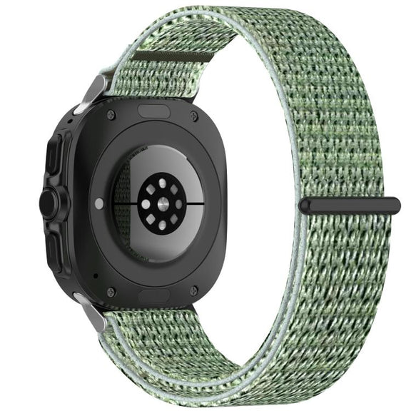 For Samsung Galaxy Watch Ultra 47mm Kalebol Hook and Loop Fastener Nylon Braided Watch Band(Blue Ocean)