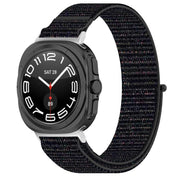 For Samsung Galaxy Watch Ultra 47mm Kalebol Hook and Loop Fastener Nylon Braided Watch Band(Official Black)