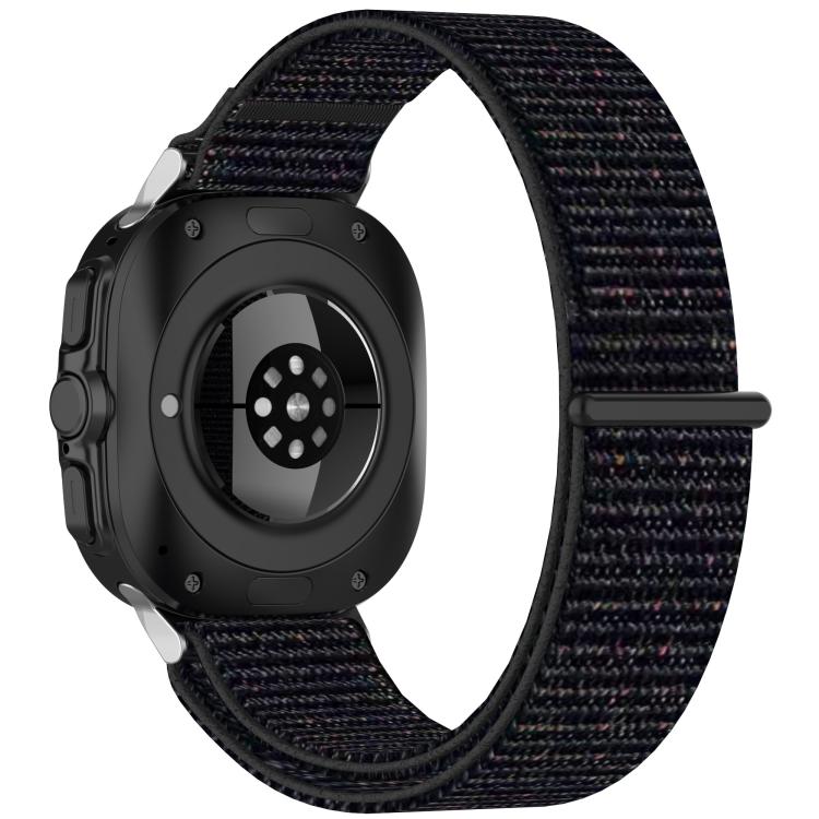 For Samsung Galaxy Watch Ultra 47mm Kalebol Hook and Loop Fastener Nylon Braided Watch Band(Official Black)
