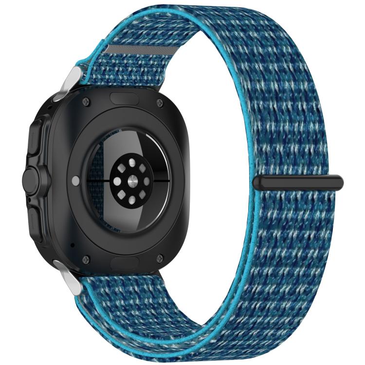 For Samsung Galaxy Watch Ultra 47mm Kalebol Hook and Loop Fastener Nylon Braided Watch Band(Ocean Blue)