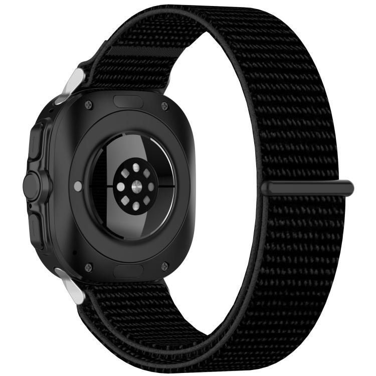 For Samsung Galaxy Watch Ultra 47mm Kalebol Hook and Loop Fastener Nylon Braided Watch Band(Black)