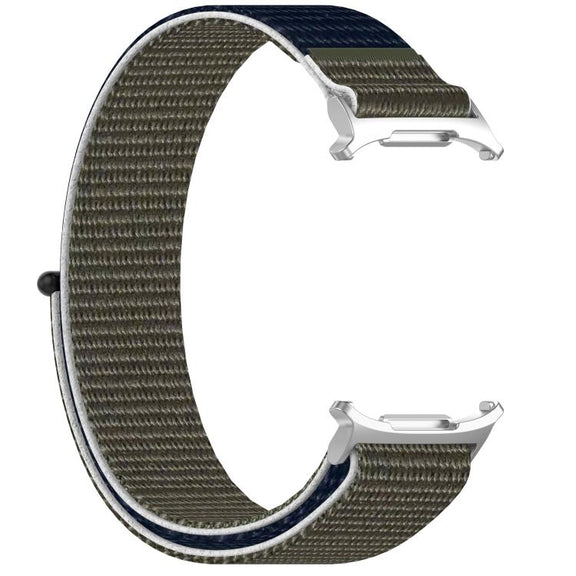 For Samsung Galaxy Watch Ultra 47mm / Ultra 2025 Kalebol Hook and Loop Fastener Nylon Braided Watch Band(Grey Blue)