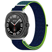 For Samsung Galaxy Watch Ultra 47mm Kalebol Hook and Loop Fastener Nylon Braided Watch Band(Lime Green)