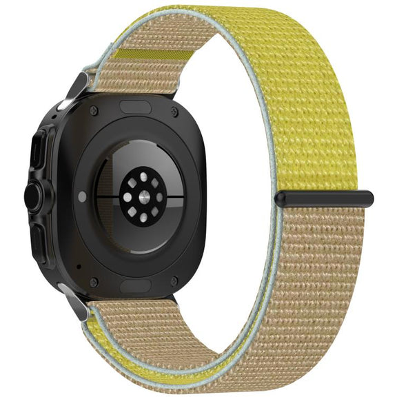 For Samsung Galaxy Watch Ultra 47mm Kalebol Hook and Loop Fastener Nylon Braided Watch Band(Camel)