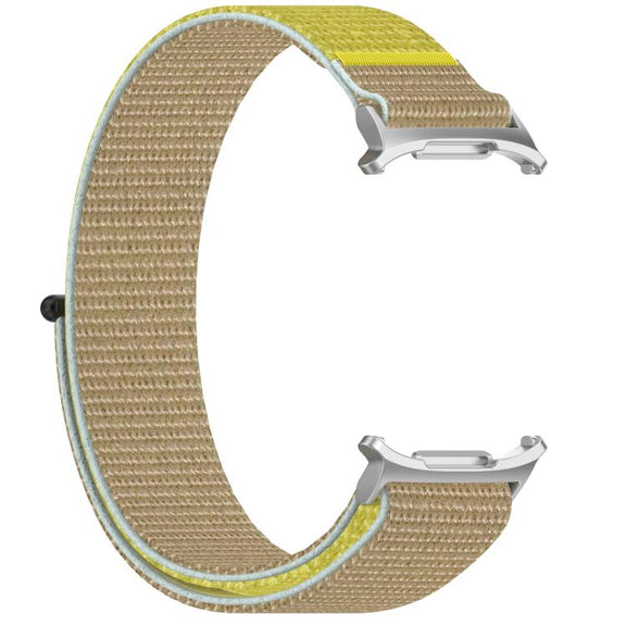 For Samsung Galaxy Watch Ultra 47mm Kalebol Hook and Loop Fastener Nylon Braided Watch Band(Camel)