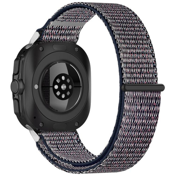 For Samsung Galaxy Watch Ultra 47mm Kalebol Hook and Loop Fastener Nylon Braided Watch Band(Midnight Blue)