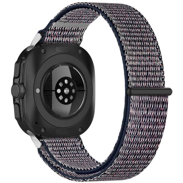 For Samsung Galaxy Watch Ultra 47mm Kalebol Hook and Loop Fastener Nylon Braided Watch Band(Midnight Blue)