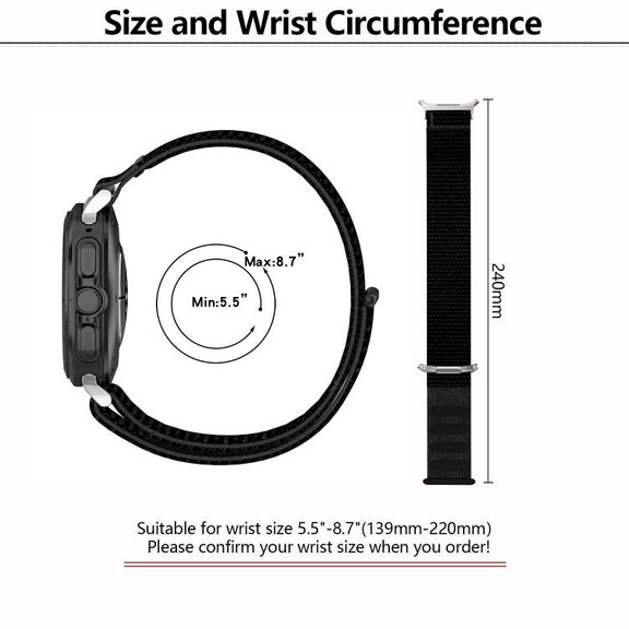 For Samsung Galaxy Watch Ultra 47mm Kalebol Hook and Loop Fastener Nylon Braided Watch Band(Ocean Blue)