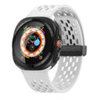 For Samsung Galaxy Watch Ultra 47mm Kalebol Porous Silicone Magnetic Watch Band(White) - Watch Bands by Kalebol | Online Shopping South Africa | PMc TechLife | Buy Now Pay Later Mobicred