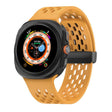 For Samsung Galaxy Watch Ultra 47mm Kalebol Porous Silicone Magnetic Watch Band(Yellow) - free shipping - PMc TechLife - Order now!