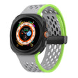 For Samsung Galaxy Watch Ultra 47mm Kalebol Porous Silicone Magnetic Watch Band(Grey Green) - free shipping - PMc TechLife - Order now!