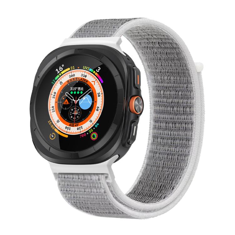 For Samsung Galaxy Watch Ultra 47mm Kalebol Quick Release Nylon Braided Watch Band(Grey White) - free shipping - PMc TechLife - Order now!
