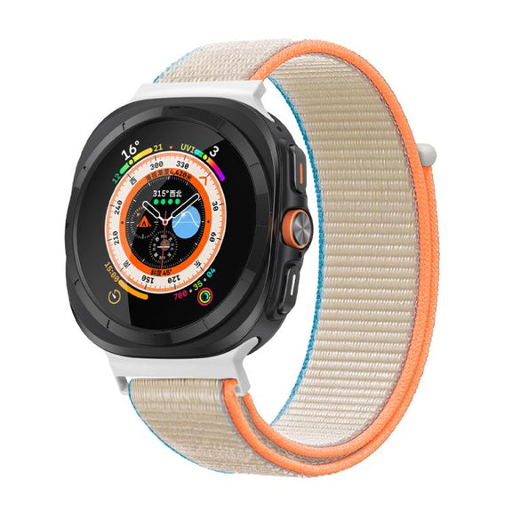 For Samsung Galaxy Watch Ultra 47mm / Ultra 2025 Kalebol Quick Release Nylon Braided Watch Band(Milky White)