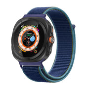 For Samsung Galaxy Watch Ultra 47mm Kalebol Quick Release Nylon Braided Watch Band(Deep Sea Blue)