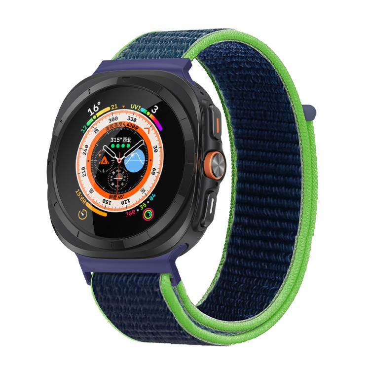 For Samsung Galaxy Watch Ultra 47mm Kalebol Quick Release Nylon Braided Watch Band(Fluorescent Green Blue) - free shipping - PMc TechLife - Order now!