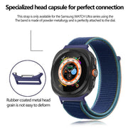 For Samsung Galaxy Watch Ultra 47mm Kalebol Quick Release Nylon Braided Watch Band(Blue Ocean)