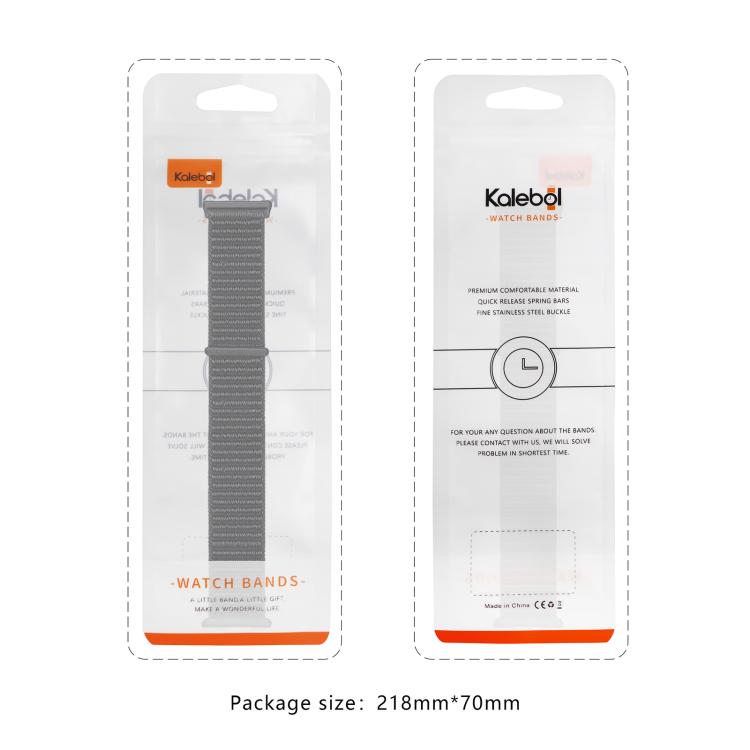 For Samsung Galaxy Watch Ultra 47mm Kalebol Quick Release Nylon Braided Watch Band(Blue Ocean)
