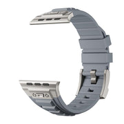 For Apple Watch 46mm / 49mm / 45mm / 44mm Kalebol High Stretch Silicone Armor Watch Band(Titanium Grey)