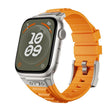 For Apple Watch 46mm / 49mm / 45mm / 44mm Kalebol High Stretch Silicone Armor Watch Band(Titanium Orange) - free shipping - PMc TechLife - Order now!