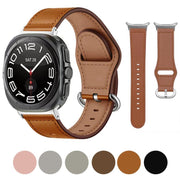 For Samsung Galaxy Watch Ultra 47mm / Ultra 2025 Kalebol Genuine Leather Watch Band(Cocoa)