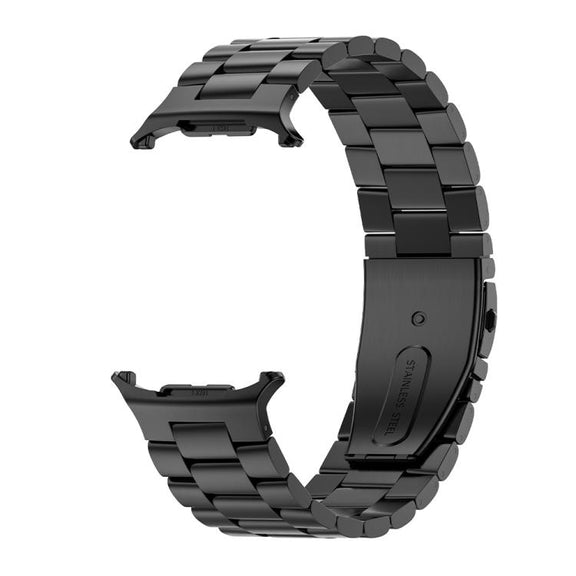 For Samsung Galaxy Watch Ultra 47mm Kalebol Three-bead Steel Watch Band(Black)