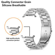 For Samsung Galaxy Watch Ultra 47mm / Ultra 2025 Kalebol Three-bead Steel Watch Band(Rose Gold)