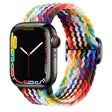 For Apple Watch 46mm / 49mm / 45mm / 44mm Kalebol Eight Buckle Nylon Braided Watch Band(Rainbow) - Watch Bands by Kalebol | Online Shopping South Africa | PMC TechLife | Buy Now Pay Later Mobicred