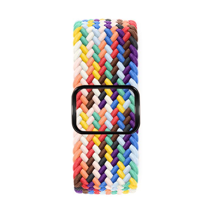 For Apple Watch 46mm / 49mm / 45mm / 44mm Kalebol Eight Buckle Nylon Braided Watch Band(Rainbow)