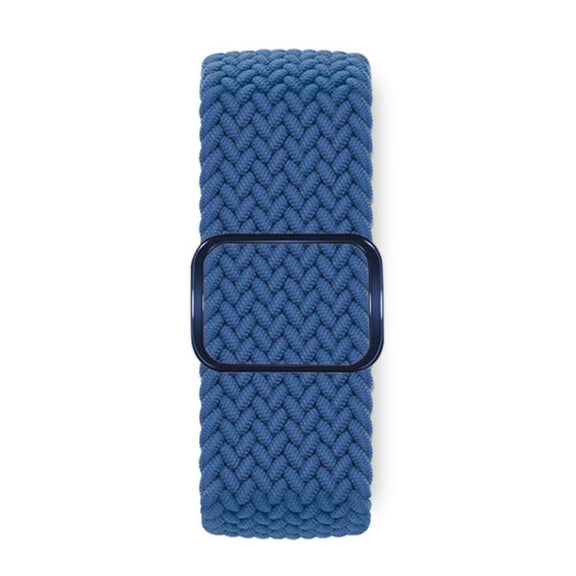For Apple Watch 46mm / 49mm / 45mm / 44mm Kalebol Eight Buckle Nylon Braided Watch Band(Cold Blue)