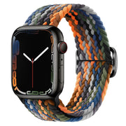 For Apple Watch 46mm / 49mm / 45mm / 44mm Kalebol Eight Buckle Nylon Braided Watch Band(Camouflage)