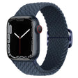 For Apple Watch 46mm / 49mm / 45mm / 44mm Kalebol Eight Buckle Nylon Braided Watch Band(Dark Blue) - Watch Bands by Kalebol | Online Shopping South Africa | PMC TechLife | Buy Now Pay Later Mobicred