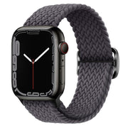 For Apple Watch 46mm / 49mm / 45mm / 44mm Kalebol Eight Buckle Nylon Braided Watch Band(Space Gray)
