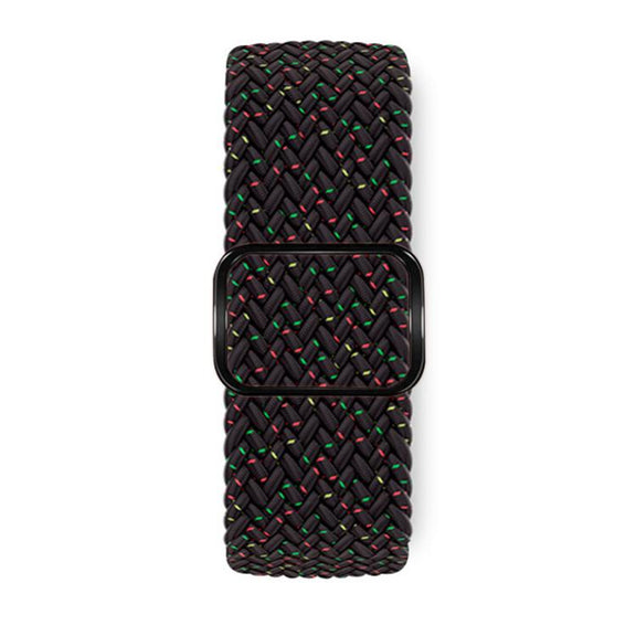 For Apple Watch 46mm / 49mm / 45mm / 44mm Kalebol Eight Buckle Nylon Braided Watch Band(Starlight Black)